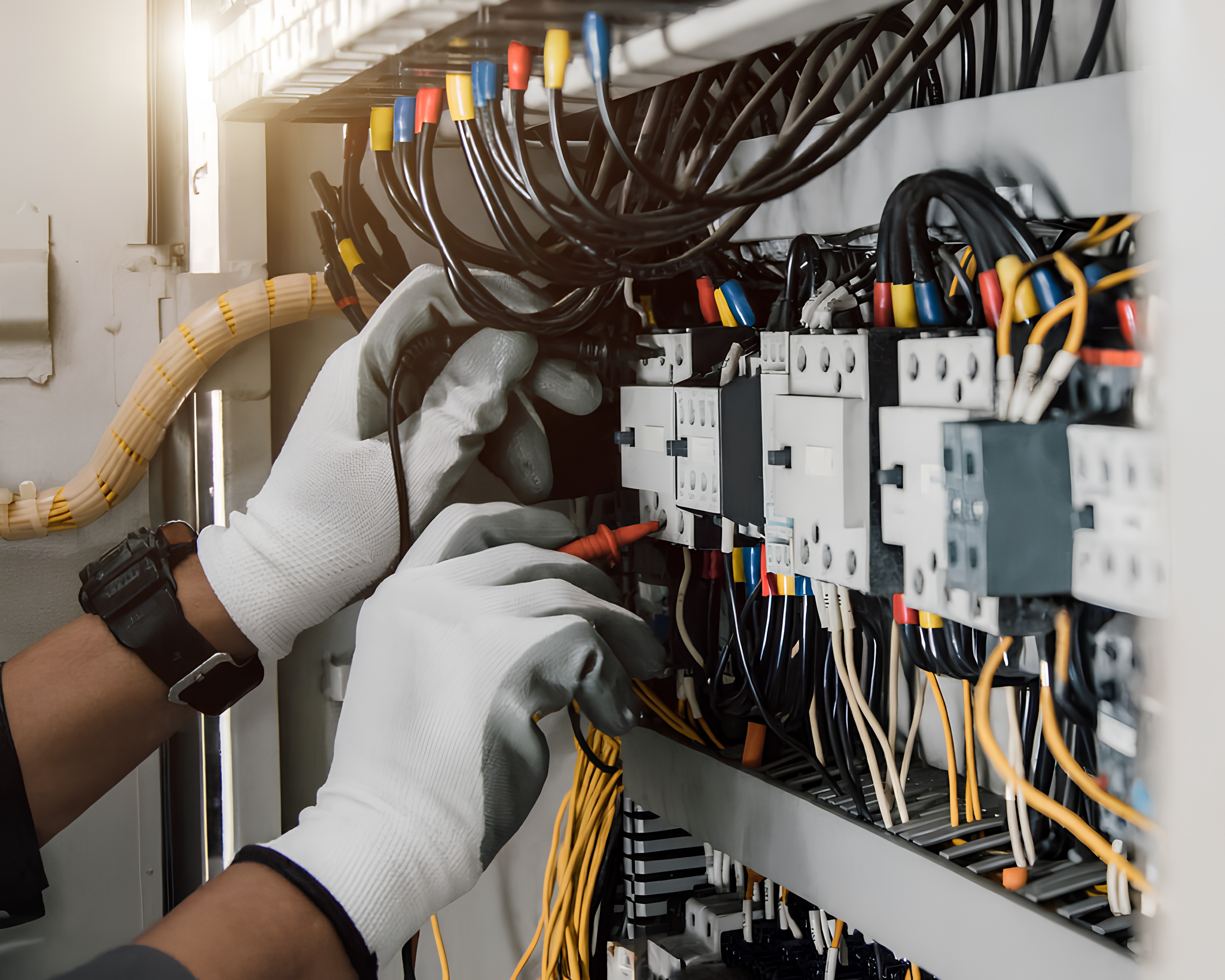 Técnico da Home Fast realizando manutenção elétrica